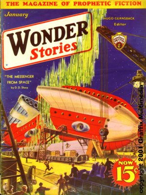 Wonder Stories January 1933 Frank R.Paul cover
