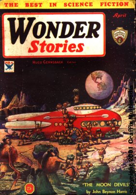 Wonder Stories April 1934 Frank R.Paul cover